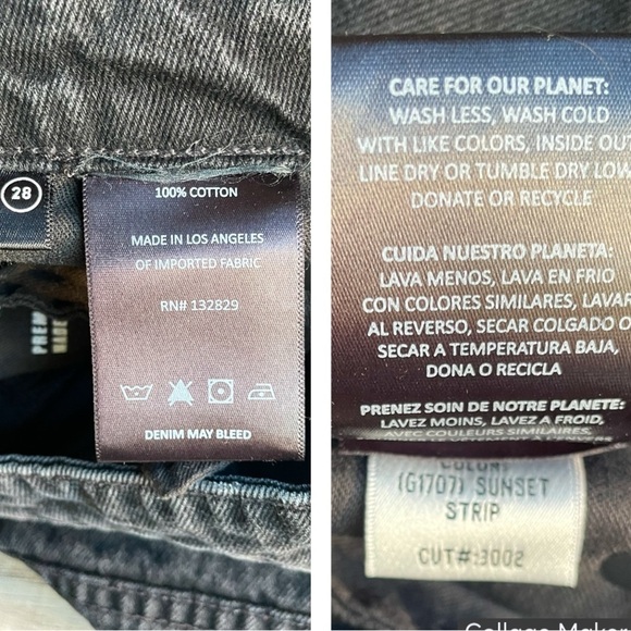 GRLFRND Hailey Low Rise Jeans In Sunset Strip Wash Slim Bootcut Hem Slits SZ 28 - Picture 16 of 16
